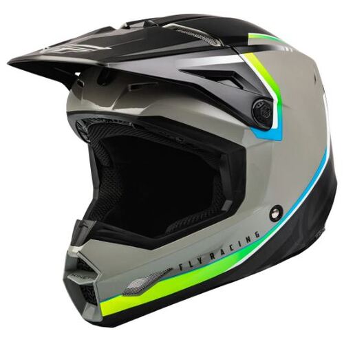 Fly Racing Kinetic Vision Full Face Helmet - Grey/Black 