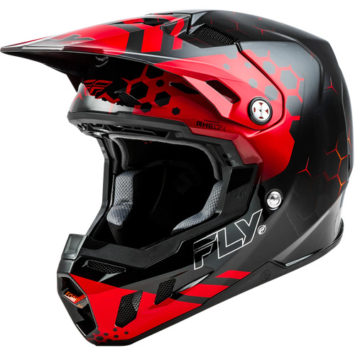 Fly Formula Cc Motorcycle Helmet Tektonic Black Red Orange/Sm