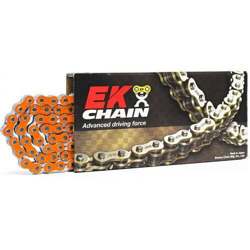 EK Motorcycle  525 NX-Ring Super H/Duty Orange Chain 124L