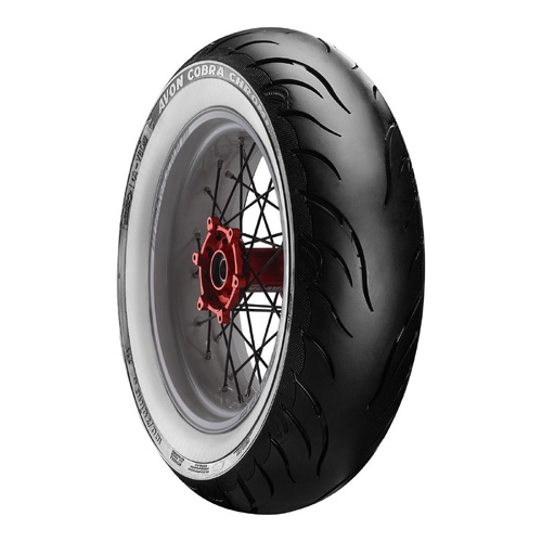 Avon Cobra Chrome Motorcycle Rear Tyre 150/80 R16 AV92 White Wall