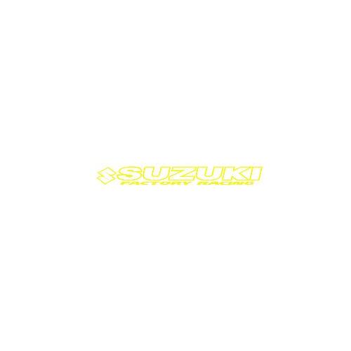 Suzuki Yellow Motorcycle Screen Sticker