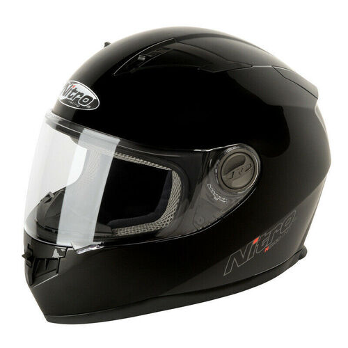 Nitro N2100 Uno Motorcycle Helmet - Black SMALL