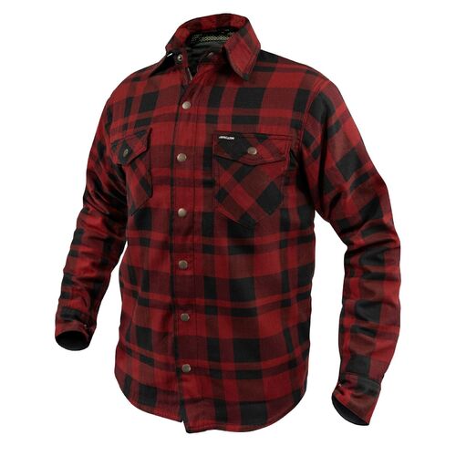 Argon Savage Flanno Motorcycle Jacket - Black/Red