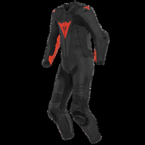 Dainese Laguna Seca 5 1Pc Perforated Motorcycle Suit Black/Fluo-Red 54