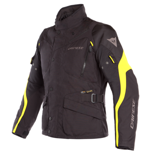 Dainese Tempest 2 D-Dry Motorcycle Jacket - Black/Black/Fluo Yellow