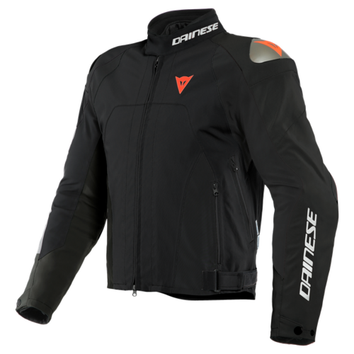 Dainese Indomita D-Dry XT Motorcycle  Jacket - Black-Matt/Black-Matt/Fluo-Red