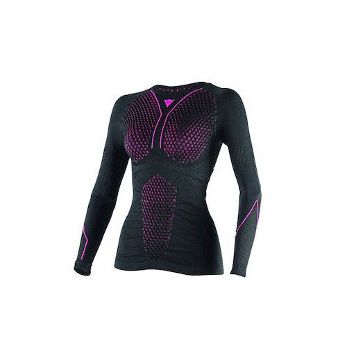 Dainese D-Core Thermo Lady Long Sleeve Motorcycle  Tee - Black/Fuchsia
