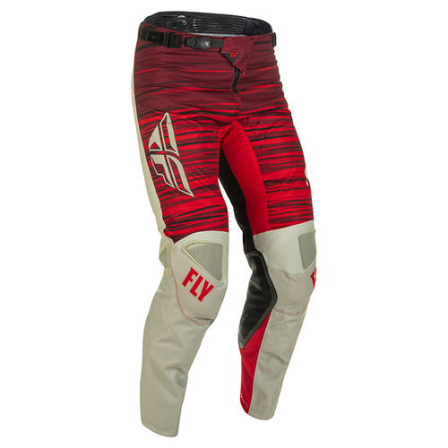 FLY Racing 2022 Kinetic Wave Motorcycle Pants 28 - Light Grey/Red