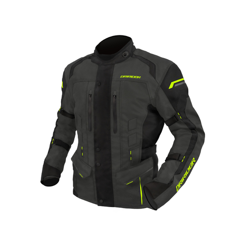 Dririder Compass 4 Youth Motorcycle Jacket - Grey/Black/Hi-Vis Yellow