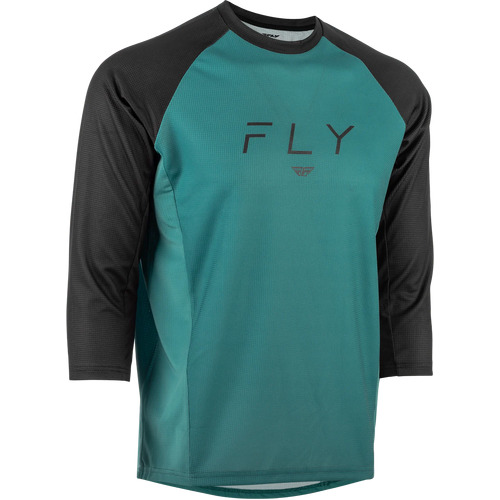 Fly Ripa 3/4 Sleeve Motorcycle Jersey 2024 Evergreen Black/Sm