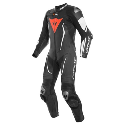 Dainese Misano 2 D-Air 1PC Perforated Race Suit Size:48 - Black/Black/White