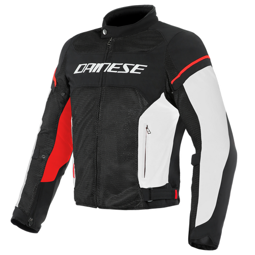 Dainese Air Frame D1 Tex Motorcycle Jacket  Black/White/Red/48