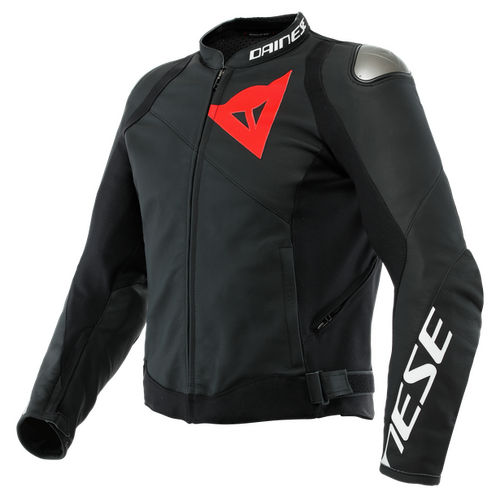 Dainese Sportiva Leather Perforated Jacket - Black-Matt/Black-Matt/Black-Matt