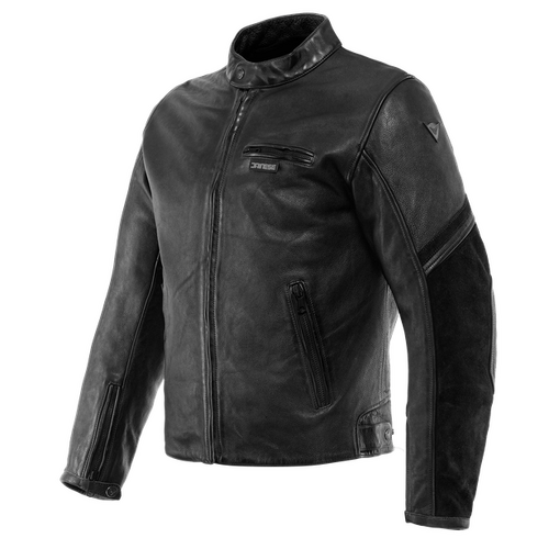 Dainese Merak Leather Motorcycle Jacket - Black