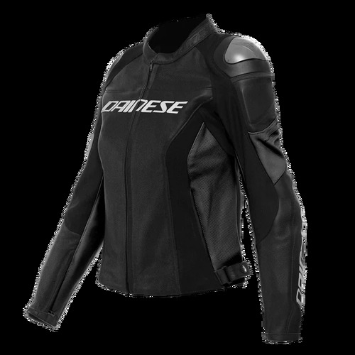 Dainese Racing 4 Lady Perforated Leather Motorcycle Jacket  Black/40
