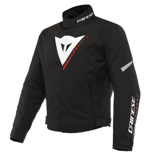 Dainese Veloce D-Dry Motorcycle Jacket - Black/White/Lava Red