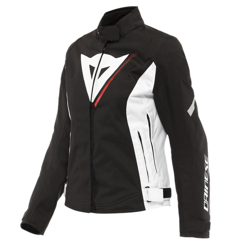 Dainese Veloce D-Dry Motorcycle Jacket - Black/White/Lava Red