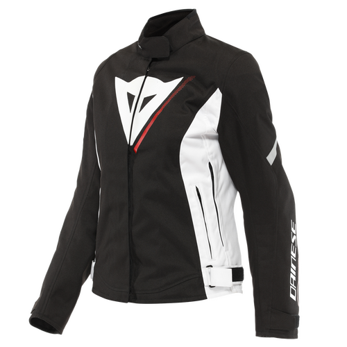 Dainese Veloce Lady D-Dry Motorcycle Jacket  Black/White/Lava-Red