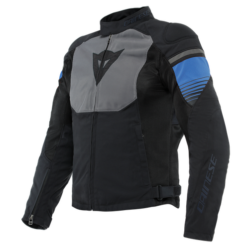 Dainese Air Fast Textile Motorcycle  Jacket - Black/Gray/Racing-Blue