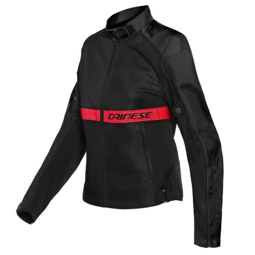 Dainese Ribelle Air Lady Tex Motorcycle  Jacket - Black/Lava-Red