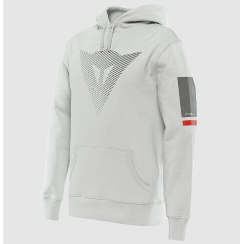 Dainese Casual Lady Fade Motorcycle  Hoodie - Glacier-Gray/Dark-Gray/Red