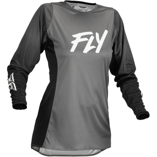 Fly Racing 2023 Lite Womens Motorcross Jersey - Grey/Black