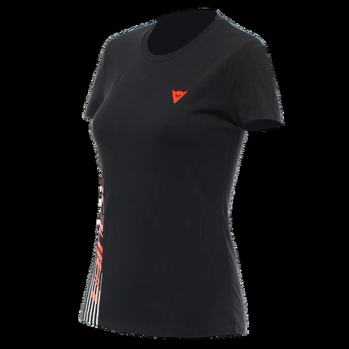 Dainese  Casual Logo Lady Motorcycle T-Shirt  Black/Fluo-Red/Xs