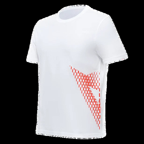 Dainese  Casual Big Logo Motorcycle T-Shirt  White/Fluo-Red/Xs