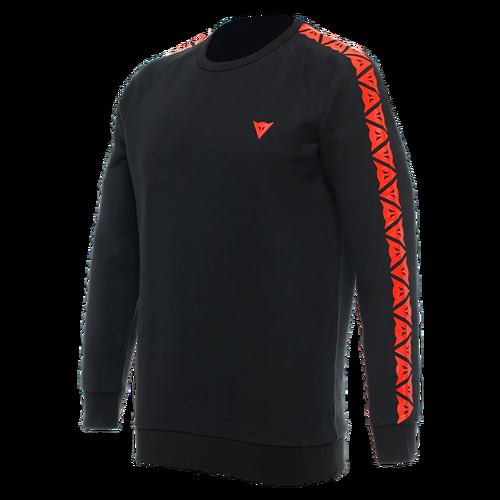 Dainese Casual Stripes Motorcycle Sweater Black/Fluo-Red/S