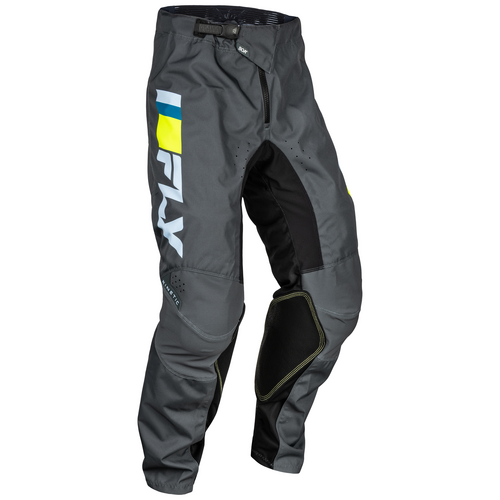 Fly Kinetic Prix 2024 Motorcycle Pant Ice Grey Charcoal Hi-Viz /18 Inch