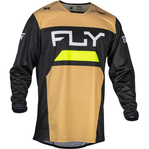 Fly Kinetic Motorcycle Jersey 2024 Reload Khaki Black Hi-Viz Small