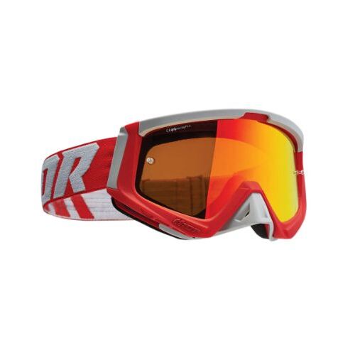 Thor Sniper Motorcycle Helmet Goggles - Red/Grey