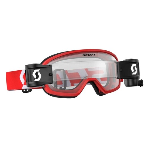 Scott Buzz MX Pro WFS Clear Works Lens Goggles - Red/White
