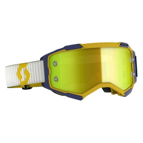Scott Fury Chrome Works Motocross Goggle - Yellow/Blue/Yellow