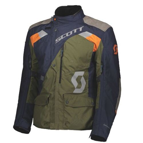 Scottsport Dualraid Dryo Motorcycle Jacket - Night Blue/Moss Green