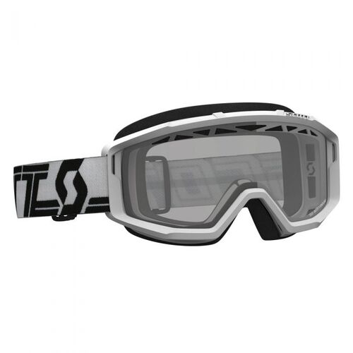Scott Primal Enduro Clear Lens Motorcycle Goggle - White/Black