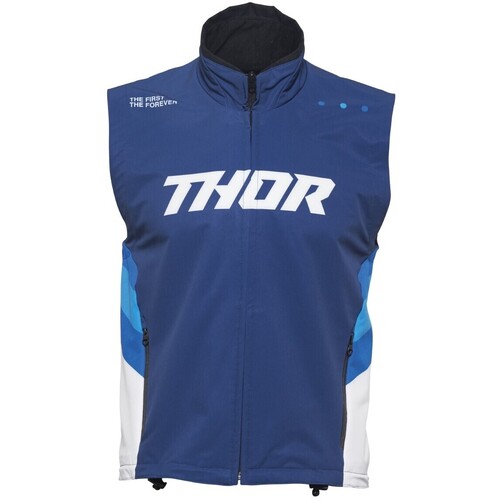 Thor Warmup Motorcycle Vest   Navy/White MD