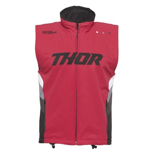 Thor Warmup Motorcycle Vest - Red/Black