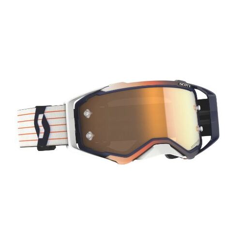 Scott Prospect Amplifier Motorcycle Goggle  - Blue/White Gold Chorme Work