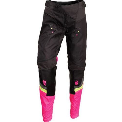 Thor Women's Pulse Motorcycle Pants - Charcoal/Pink