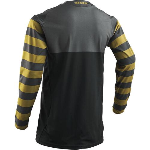 Thor S18 Hallman Ringer Motorcycles Jersey - Black/Grey/Yellow