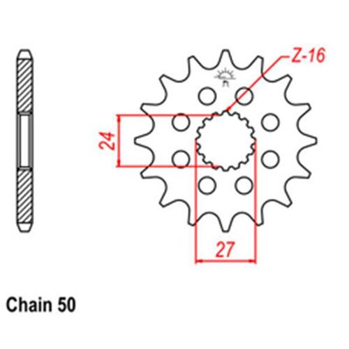 Suzuki Motorcycle Front Sprocket 16 Teeth 530