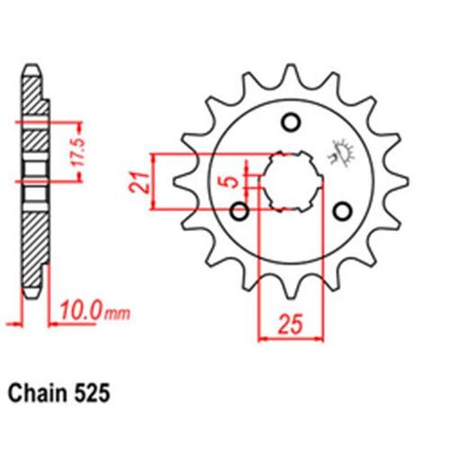 Suzuki Motorcycle Front Sprocket 14 Teeth 525