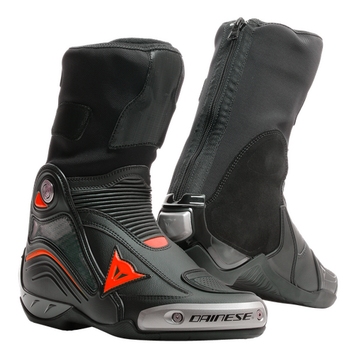 Dainese Axial D1 Motorcycle  Boots - Black/Fluro-Red