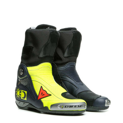Dainese Axial D1 Valentino Replica Motorcycle Boots - Fluo-Yellow/Blue-Reggiani