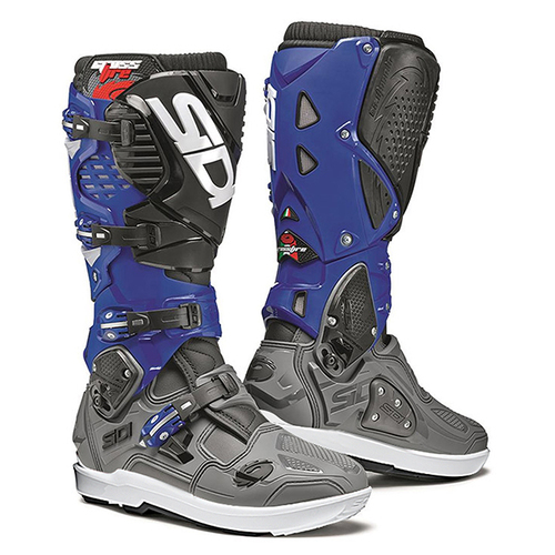 Sidi Crossfire 3 SRS Motorcycle Boots - Grey/Blue/Black