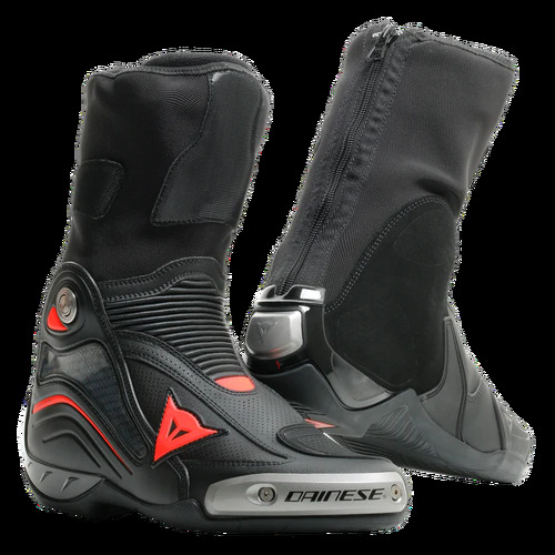 Dainese Axial D1 Motorcycle Boots Black/Fluo-Red 47