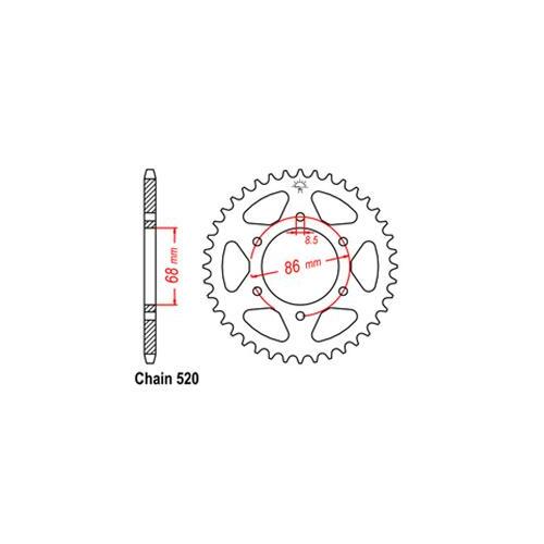 Rear Sprocket Kawasaki 520