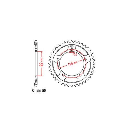 Rear Sprocket Kawasaki 530