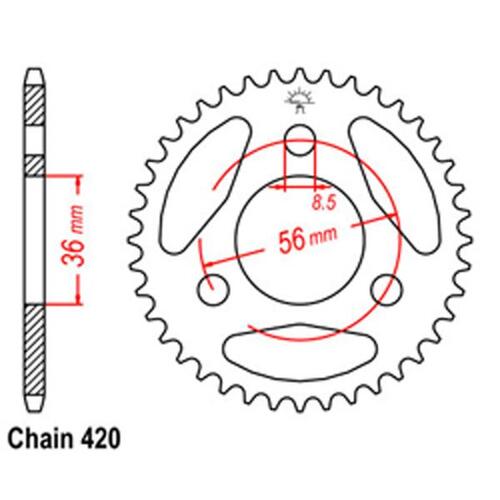 Suzuki Rear Motorcycle Sprocket 28 Teeth 420